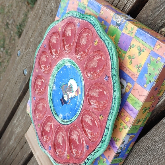 Sango The Sweet Shoppe Christmas Deviled Egg Tray